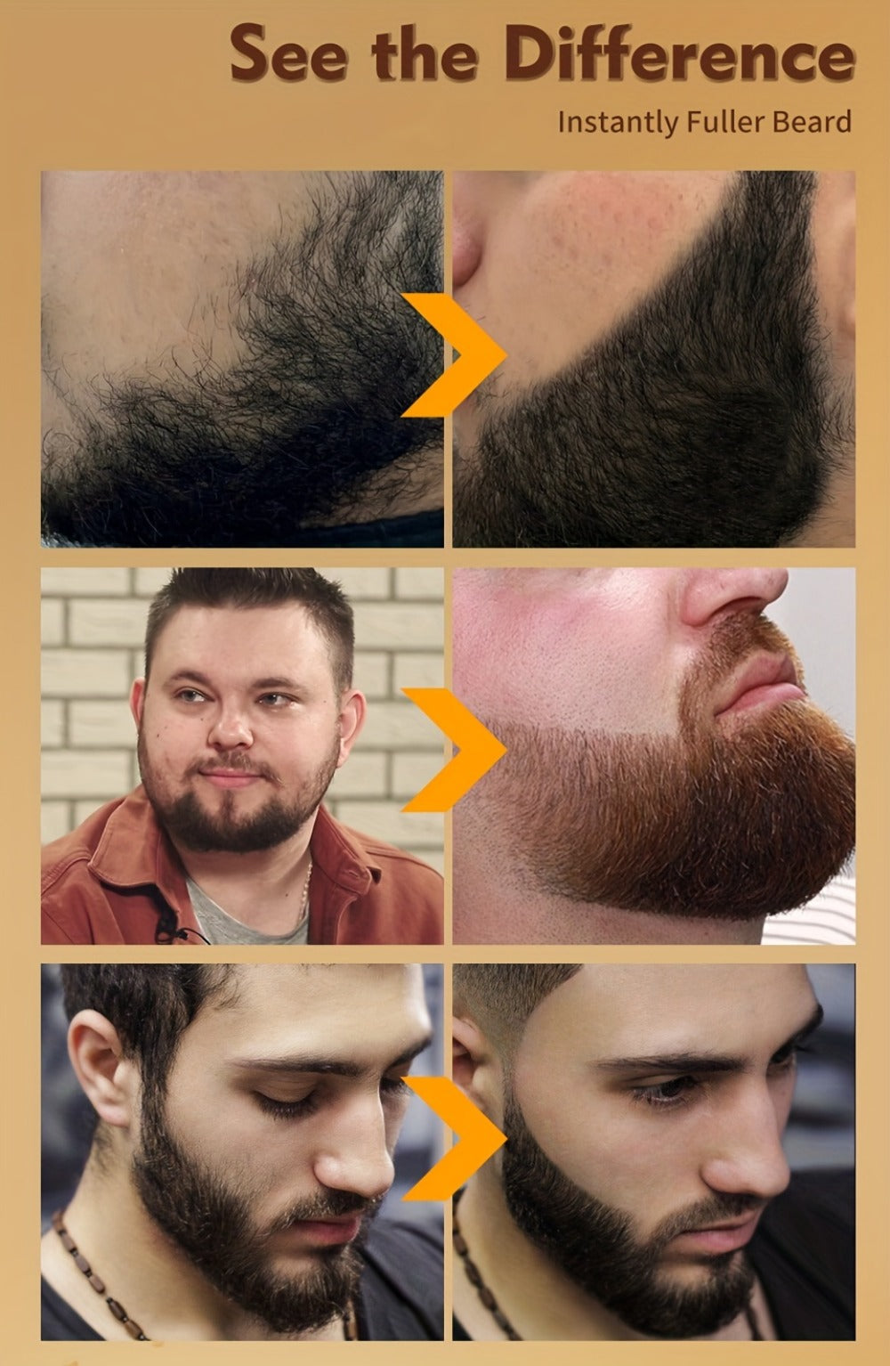Beard Filler Pencil with Brush — Waterproof Long-Lasting Beard Pencil for Fuller Thicker Beard | Fills Sparse Patchy Beard & Mustache | Men's Grooming Tool | Black & Dark Brown | 1pc or 2pcs