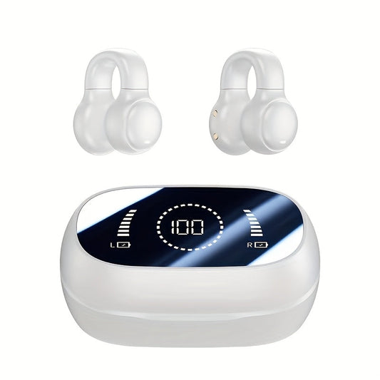Wireless Earbuds with Mirror LED Case, HiFi Sound, Touch Control and Optional AI Translation