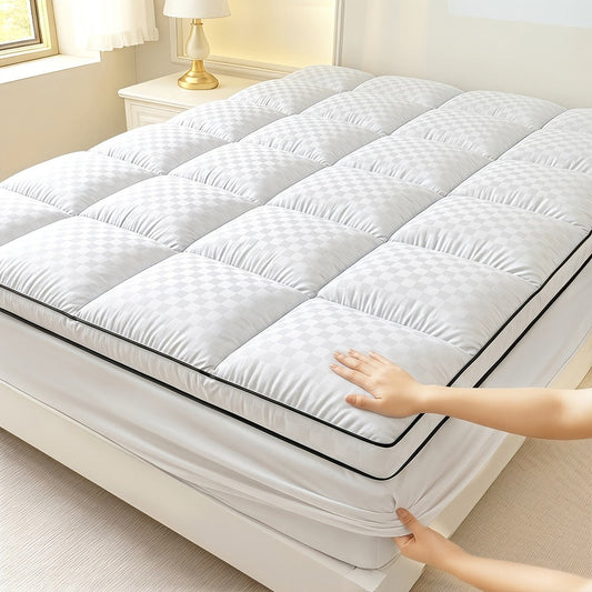 Mattress Topper Pillow Top Quilted Fitted Mattress Protector Cover Deep Pocket Cooling 1000GSM Twin Full Queen King