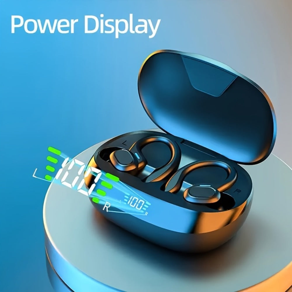 LED Screen Wireless Earbuds Bluetooth 5.4 with Condenser Microphone, Auto Pairing Long Battery Life, Compatible with Android iOS, for Sports Gaming Riding Driving, Gift for Couples Friends