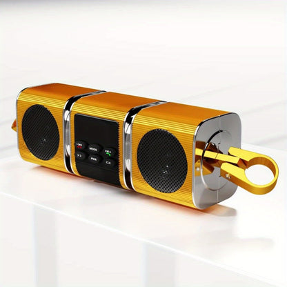 Motorcycle Bluetooth Speaker Sound Bar with Built-in Amplifier – IPX5 Waterproof, FM Radio, USB & AUX Input, 12V Metal MP3 Player for Handlebar, ATV, Scooter & Off-Road Bike