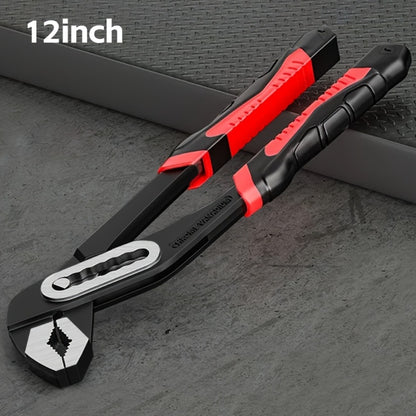 Water Pump Pliers Adjustable Heavy Duty Wrench 8" 10" 12" – Large Opening Quick Adjust, Multi-Grip Channel Lock Tool for Pipeline, Plumbing, Bathroom & Car Maintenance