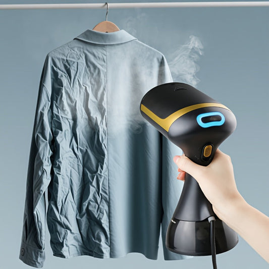 Portable Clothes Steamer 1100W – 20-Second Fast Heat-Up Handheld Garment Steamer with 10oz Water Tank for Wrinkle Removal on All Fabrics – Compact Travel Steam Iron for Home & Travel (Dark Black)