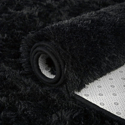 Shaggy Plush Area Rug - Soft Fluffy Carpet for Living Room, Bedroom & Sofa | Non-Slip Machine Washable Tie-Dye & Solid Color Long Pile Rug | Luxury Home Decor Floor Mat in Multiple Sizes & Colors