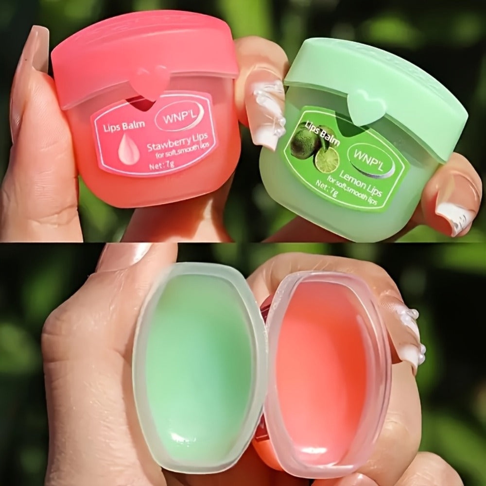 32-Piece Mini Pot Lip Balm Set with Eight Pictured Colors in Four Boxed Assortments and Heart Carton