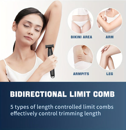 Electric Epilator & Hair Removal Device 3-in-1 for Men & Women - Shaver Trimmer for Underarms Legs Arms Bikini Line Sensitive Areas