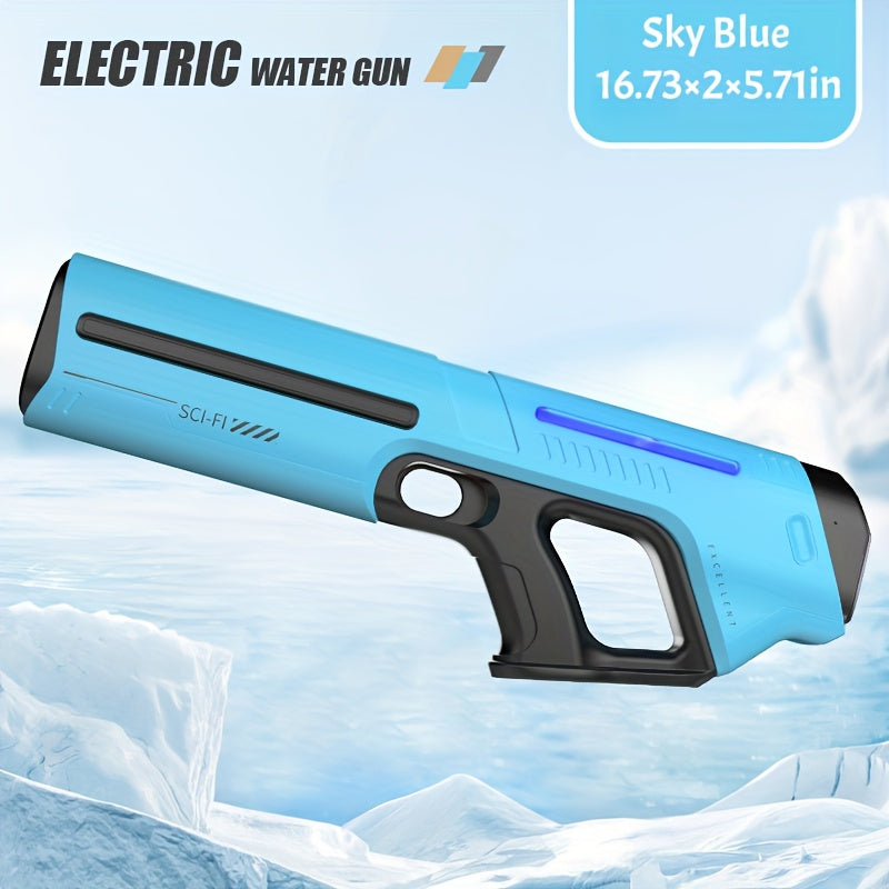 Electric Pulse-Light Water Blaster with Auto-Suction Refill, 16.54-Inch Body and Three Color Options