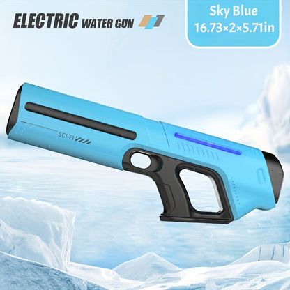 Electric Pulse-Light Water Blaster with Auto-Suction Refill, 16.54-Inch Body and Three Color Options