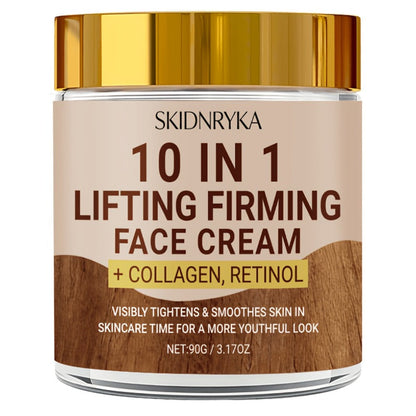 Face Cream 10-in-1 Moisturizing Formula in a Two-Jar Set with Refreshing Non-Greasy Texture for Daily Use