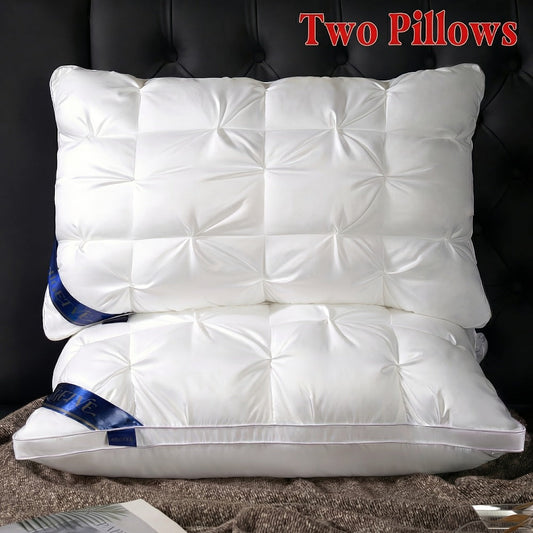 Pillows 2 Pack Queen King Size – Luxury Hotel Quality Deep Sleep Neck Support Pillow High Fluffiness Soft Breathable Fabric All Season Bed Pillow Set