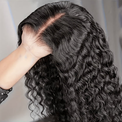 Deep Wave Human Hair Wig with 13x4 HD Lace Front, 180% Density and 14-34 Inch Length Options