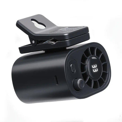 Clip-On Car Fan USB Rechargeable Sun Visor Fan Adjustable Speed Portable Quiet Mini Cooling for Daily Driving, Commuting and Road Trips