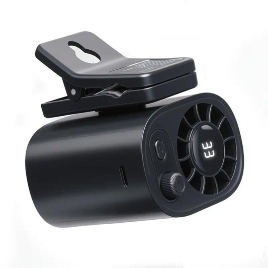 Clip-On Car Fan USB Rechargeable Sun Visor Fan Adjustable Speed Portable Quiet Mini Cooling Fan for Car Truck SUV Road Trip Summer Travel