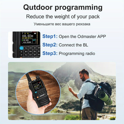 TIDRADIO TD-H3 Ham Radio GMRS Handheld Two Way Radio with USB-C Programming Charging, Long Range 2500mAh Battery, Air Band Antenna, Key Frequency Match for Outdoor Camping Emergency
