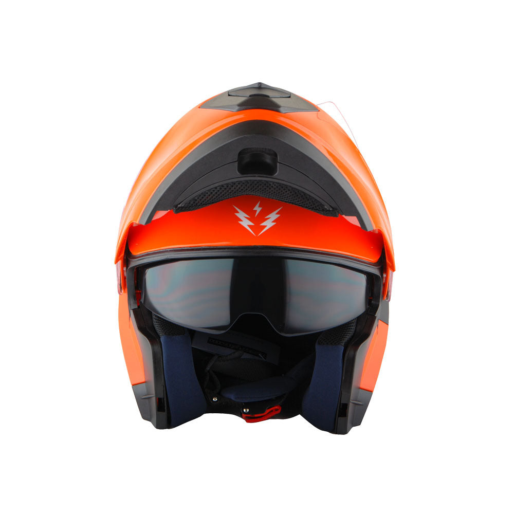 Motorcycle Modular Full Face Helmet Flip Up Dual Visor Sun Shield with Optional LED Tail Light 3 Modes Removable Washable Interior, Multiple Colors S M L XL — Modular901