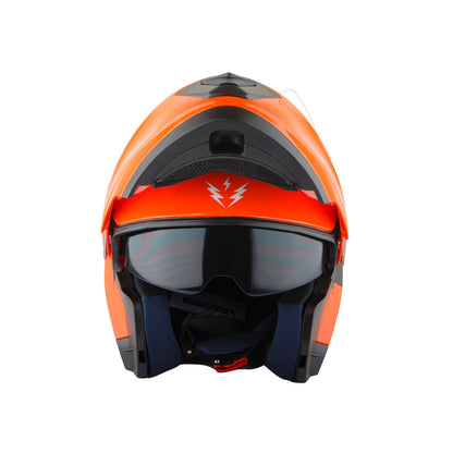Motorcycle Modular Full Face Helmet Flip Up Dual Visor Sun Shield with Optional LED Tail Light 3 Modes Removable Washable Interior, Multiple Colors S M L XL — Modular901