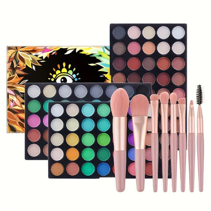Multi-Piece Eye Makeup Set with Palette, Brushes and Three Exact Checkout Kit Configurations