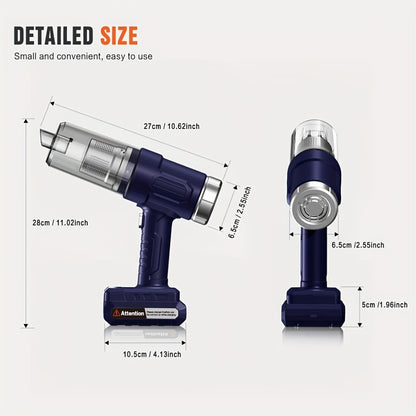 Model 701 Cordless Car Vacuum Cleaner with 5KPa Source Rating, 2000mAh Label, Six Trim Options and Nozzle Set