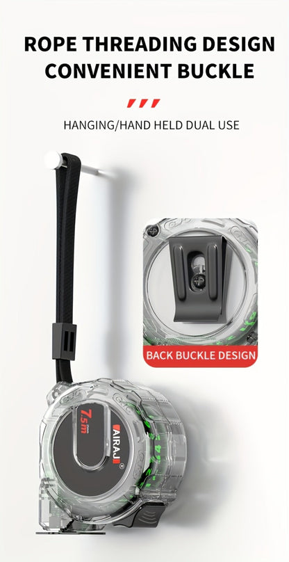 Fluorescent Metric Tape Measure with Wide Blade in 5, 7 or 10-Meter Length and 19 or 25 mm Width