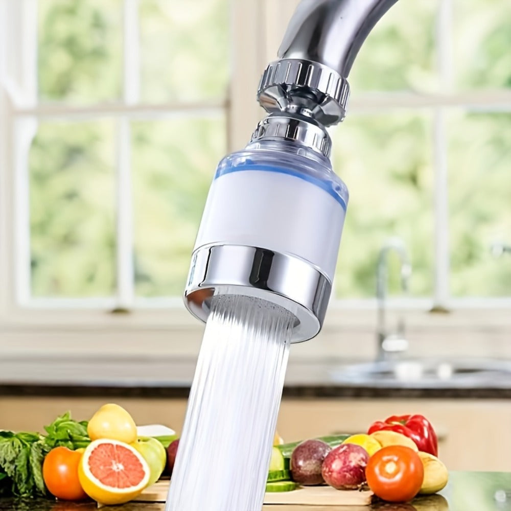 Transparent 360-Degree Rotating Faucet Aerator with Adjustable Spray Head in One- or Two-Set Options