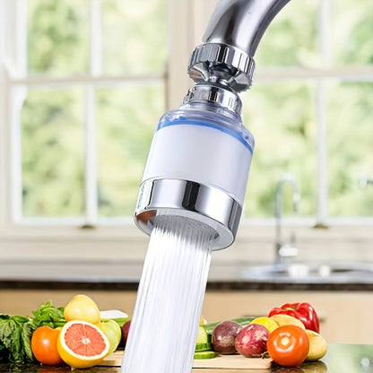 Transparent 360-Degree Rotating Faucet Aerator with Adjustable Spray Head in One- or Two-Set Options