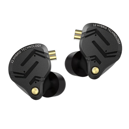 KZ ZS12 PRO X In-Ear Monitor Hybrid IEM Headphones Detachable Cable Noise Cancelling Dynamic Mic Sport Gaming DJ Audio Monitoring Music Production