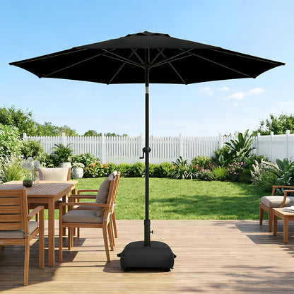 Market Umbrella 9FT Patio Outdoor Table Umbrella with Vent & Base