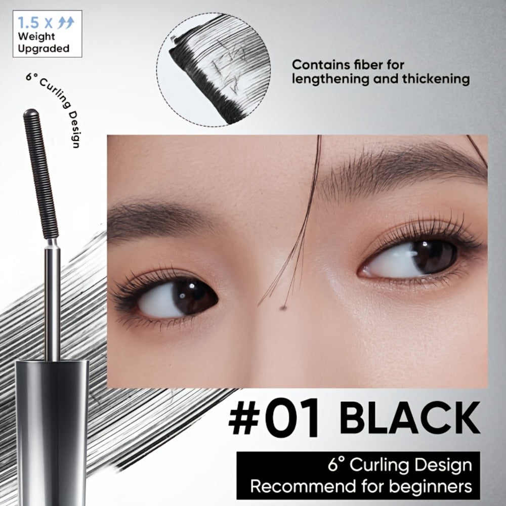 JUDYDOLL Mascara in Black or Brown with Curling or Precision Metal Applicator Designs and Slim Gray Tubes