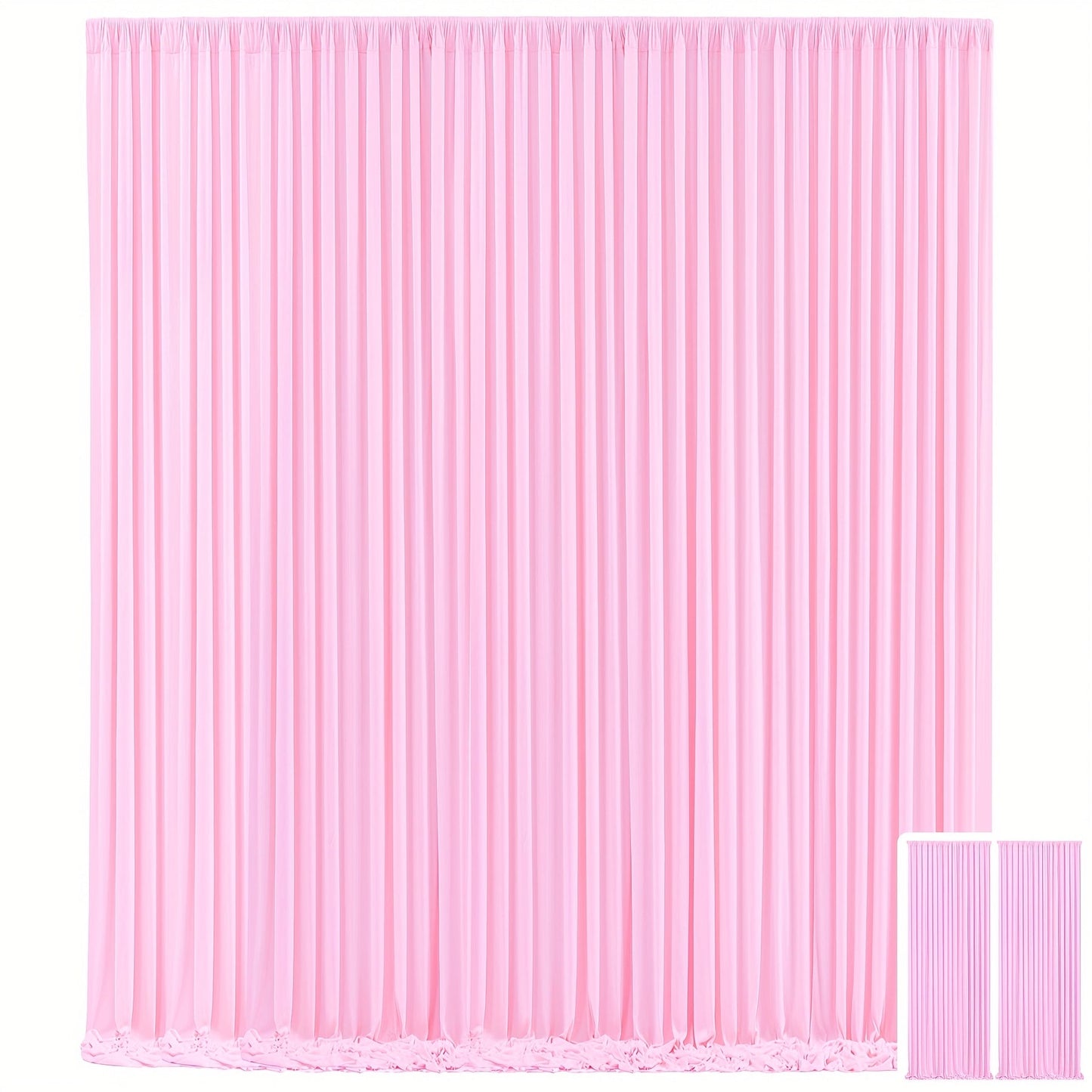 Two-Piece Photography Backdrop Curtain Set with 150 cm Width and 215 cm or 300 cm Height Options