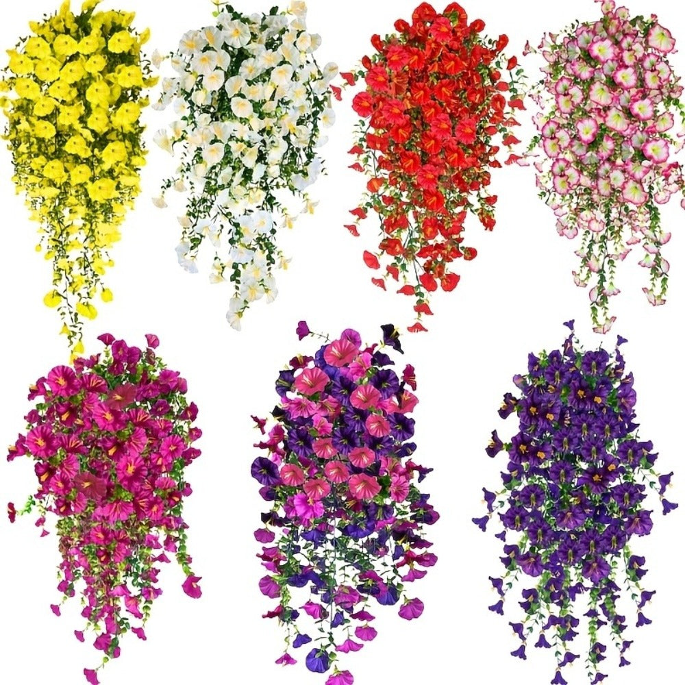 Three-Piece Artificial Rose Vine Garland with 216 Listed Flowers in Twelve Exact Color Combinations