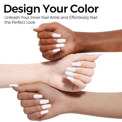 Gel Nail Polish – Odorless Black & White 0.54oz MISS MISIDY Soak-Off UV LED Durable High Gloss – Self-Leveling Easy Application for…