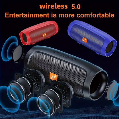 Portable Bluetooth Speaker with 5.1-Channel Listing, 1200mAh Battery and USB-C in Three Colors