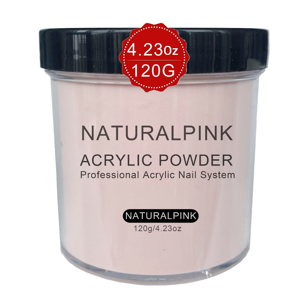 120g Acrylic Nail Powder Jar in Rose, Almond, Peach or Natural Pink for Use with Compatible Acrylic Liquid