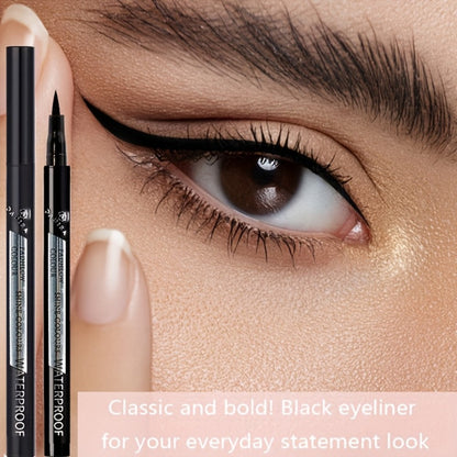 Fine-Tip Liquid Eyeliner Pen Set with Twelve Black and Bright Color Pens for Graphic Eye Looks