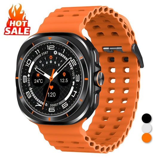 Smart Watch Round Fitness Display with Call and Message Alerts, 100+ Sport Modes and Three Band Colors