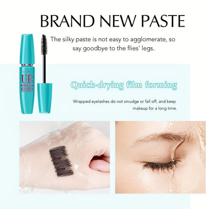 Black Mascara Four-Piece Set with Turquoise, Blue, Black and Magenta Tubes and Straight Bristle Wands