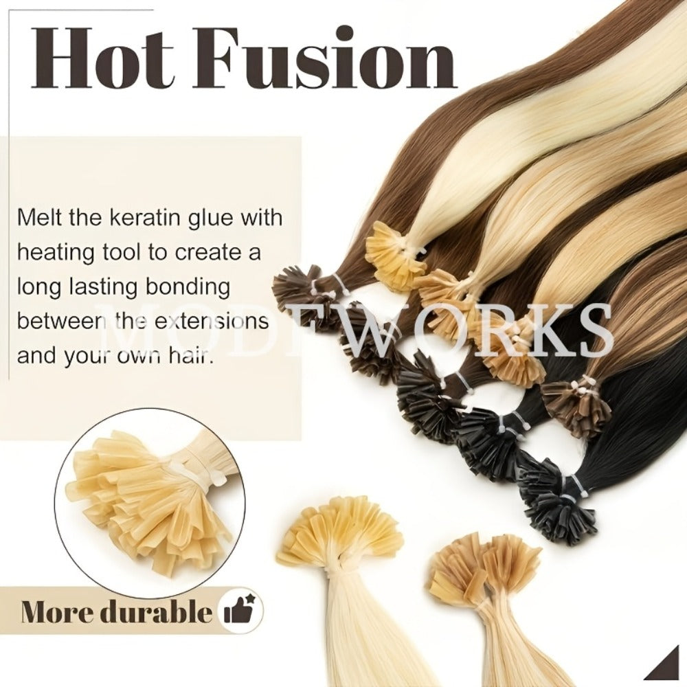 U-Tip Wavy Hair Extensions in 12, 14, 16, 18 or 20 Inch Lengths and 11 Protected Color Labels