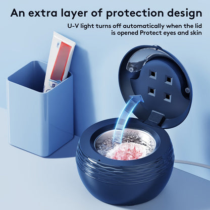 45 kHz Round Ultrasonic Cleaner with Four Timer Modes and Three Color Options for Small Items