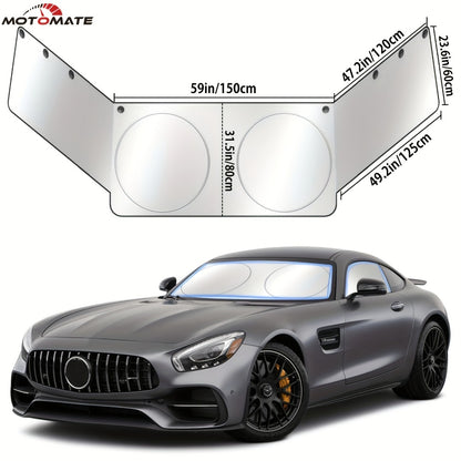 Windshield Sun Shade Universal Front & Side Window Cover UV Heat Block Privacy Protection – Upgraded 2026 Design Large Size Summer Car Accessory