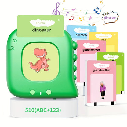 Talking Flash Cards for Kids 224 & 510 Words — Electronic Language Learning Device for Preschoolers Ages 3-6, Speech Therapy Toy, Autism Sensory Educational Gift Boys Girls
