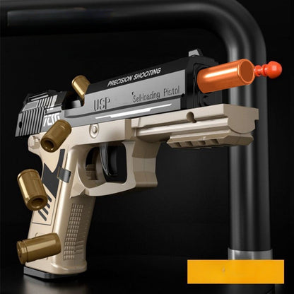 USP Bullet Toy Gun Pistol with Shell Ejecting, Continuous Rapid-Fire Foam Blaster for Boys & Girls