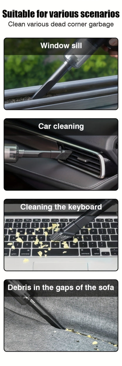 Mini Vacuum Cleaner Wireless Charging with Strong Suction – Portable Cordless Handheld Cleaner for Computer Keyboard, Car & Home, Great Gift for Valentine's Day, July 4th & New Year