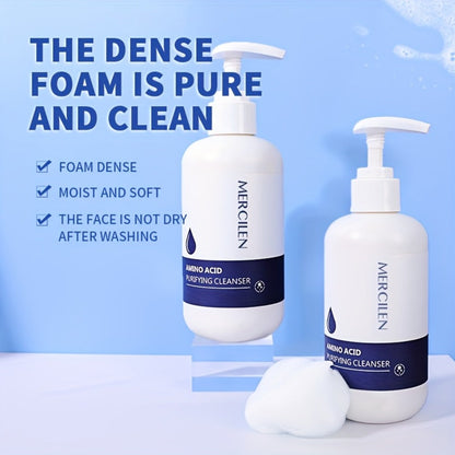 Gentle Purifying Amino Acid Face Wash – Soft Hydrating Foam Cleanser for All Skin Types, Deep Cleanse Without Stripping Moisture Barrier, Daily Facial Cleanser for Women & Men