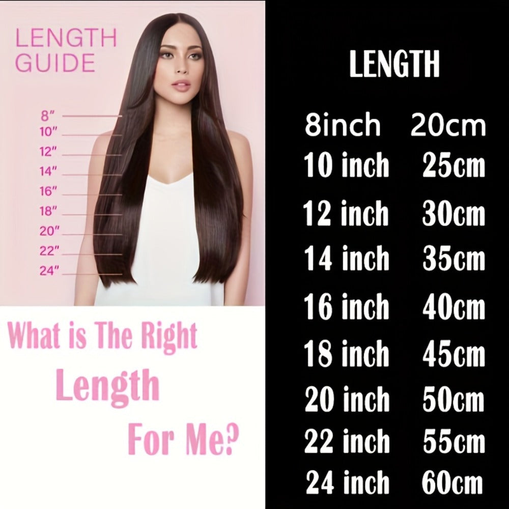 Hair Extensions Straight Remy Human Hair Clip-In Set with Eight Wefts, Highlighted Blonde Colors and 8–24-Inch Lengths