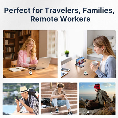 4G LTE Mobile WiFi Hotspot with SIM Card Included – Connect Up to 10 Devices, No Contract, Verizon & AT&T Compatible, 1GB Free Data, Works in US, Canada, Mexico, Europe & Asia