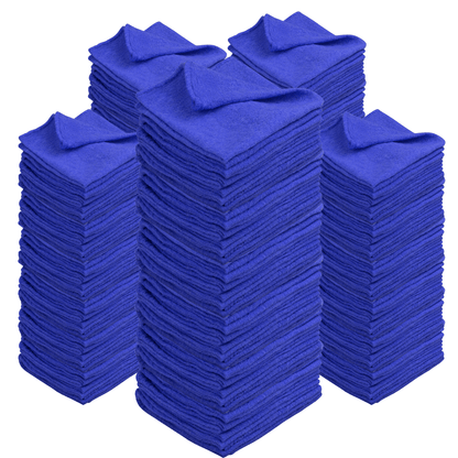 Cotton Shop Rags in 12 x 14-Inch Size, Red, White or Navy Blue with 50 to 500-Piece Pack Options
