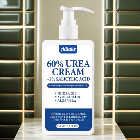 Clinical Strength 60% Urea Foot Cream with Salicylic Acid, Shea Butter & Avocado Oil 150ml | Cracked Heel Repair, Callus Remover & Deep Moisturizer for Dry Rough Skin | Women & Men
