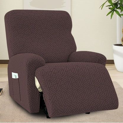 Stretch Recliner Slipcover with Pocket | All-Season 95% Polyester Spandex, All-in-One Recliner Chair Cover, Removable Washable Soft, Living Room Home Decor, 9 Colors
