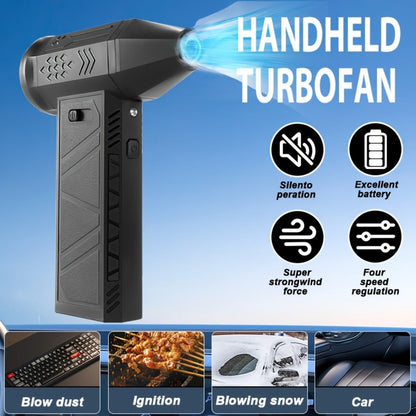 130000 RPM Portable Turbo Fan Blower & Vacuum 2-in-1, USB Rechargeable Cordless Handheld Air Blower for Dust Removal, Cooling, Snow Blowing, Car Cleaning, Inflatable Pad, Ignition Aid