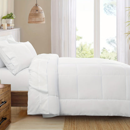 7 Piece Comforter Set Luxury Soft Fluffy Bedding All Season Bed in a Bag with Comforter Fitted Sheet Flat Sheet Pillowcases Hypoallergenic Breathable Easy Care Queen King Twin XL Full